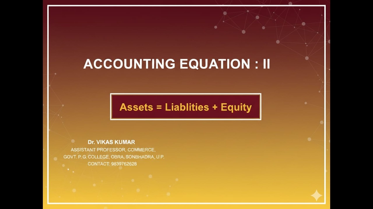 Mastering the Accounting Equation (Part II) | Assets, Liabilities & Equity