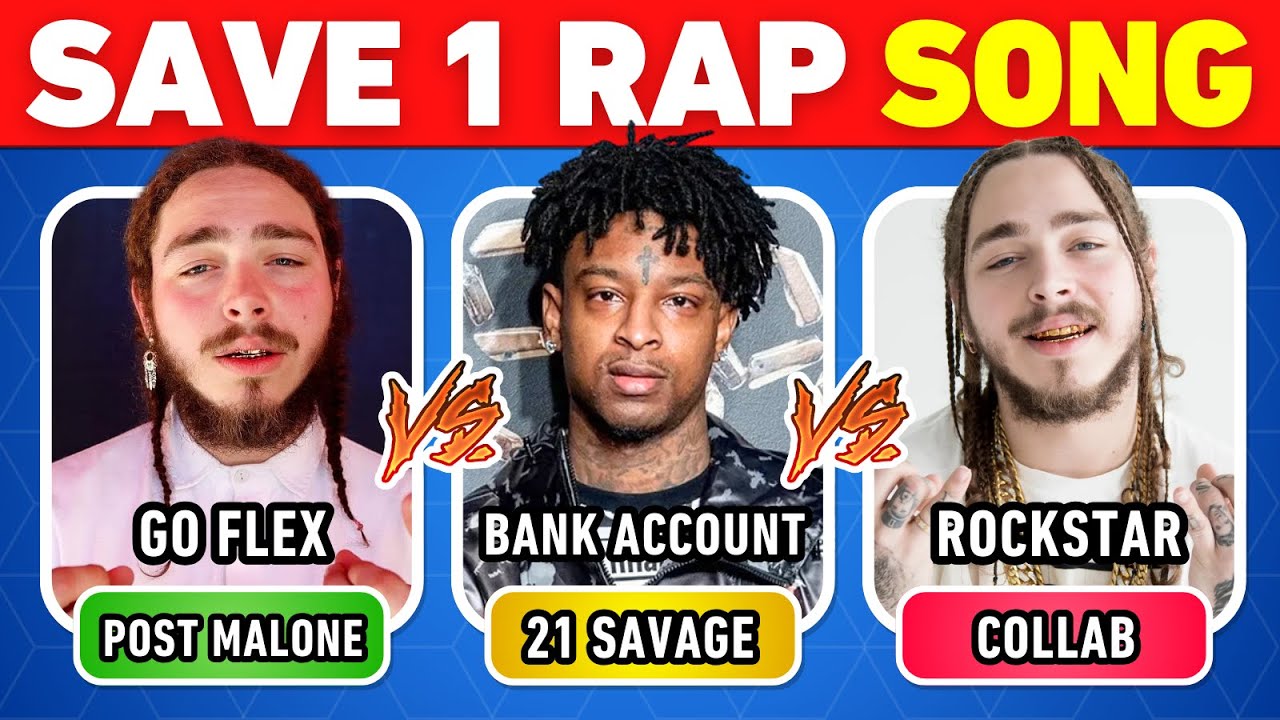 RAPPER vs RAPPER vs THEIR COLLAB 🎤✅🔥 Save One Song🎵 Toughest choice | Music Quiz | The Quiz Mania