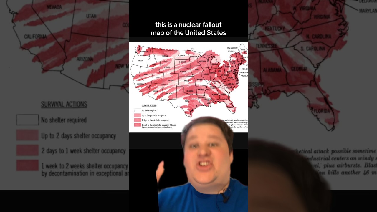 КАРТА ЯДЕРНЫХ ОСАДКОВ В США #история #сша #карта #америка #ww3 #ядерный #ядерноеоружие #осадки