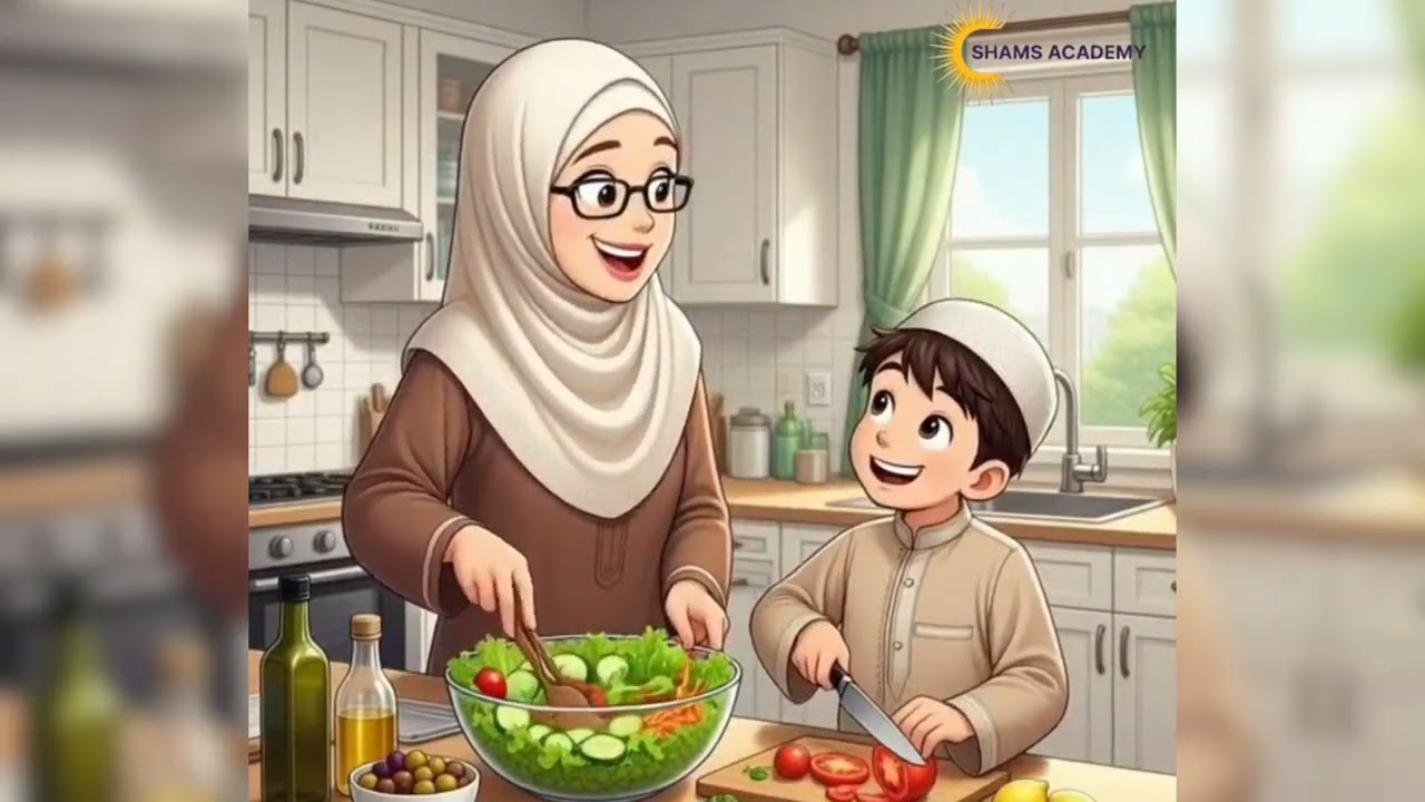 أول يوم رمضاني مع عائلة شمس 😍☀️|تحديات واسئلة رمضانية | learn with shams