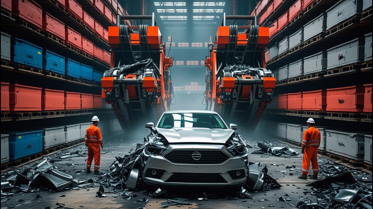 How Junk Cars Are Crushed & Recycled | 50,000 Each Day!