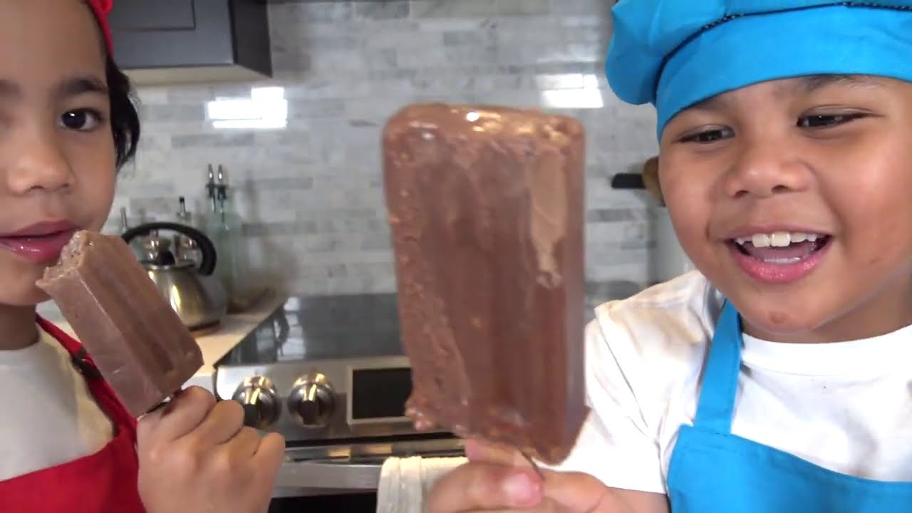 Troy and Izaak Making Nutella Milk IceCream for Kids TBTFUNTV