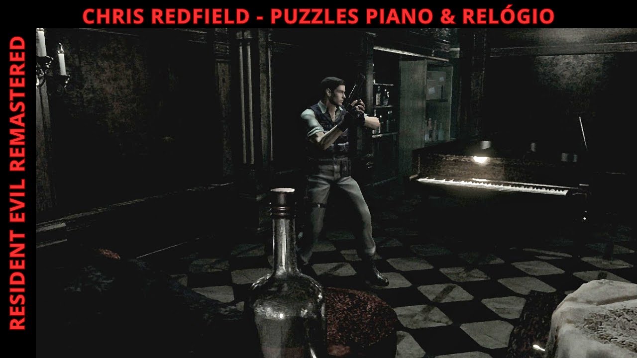 Puzzles do piano e relógio com Chris - RE Remastered (PS4/PS5)