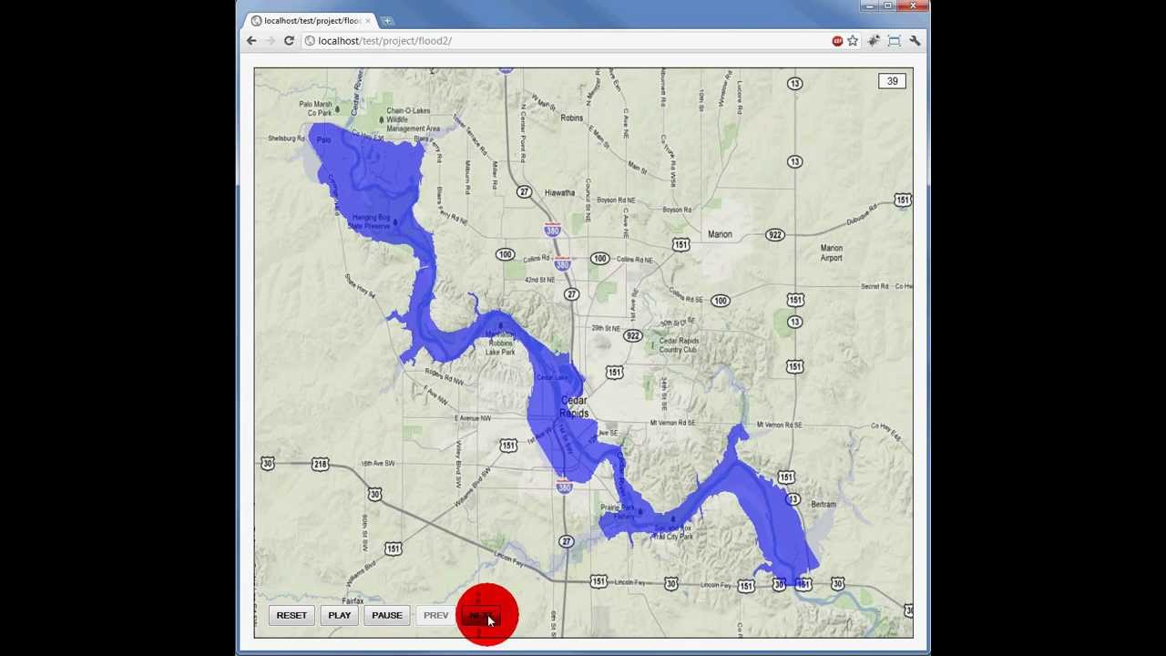 Real-time Flood Inundation Map Simulator