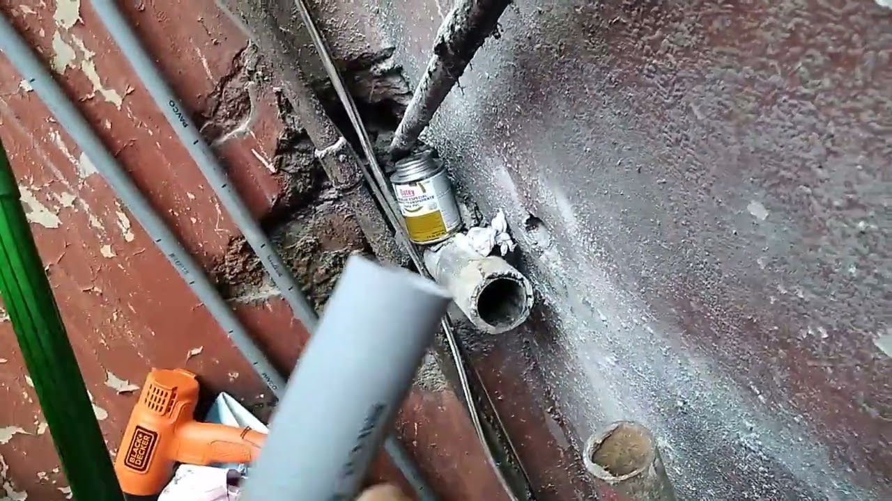 cómo empalmar tubería de pvc a tubería de desagüe de asbesto o fibra cemento antiguo