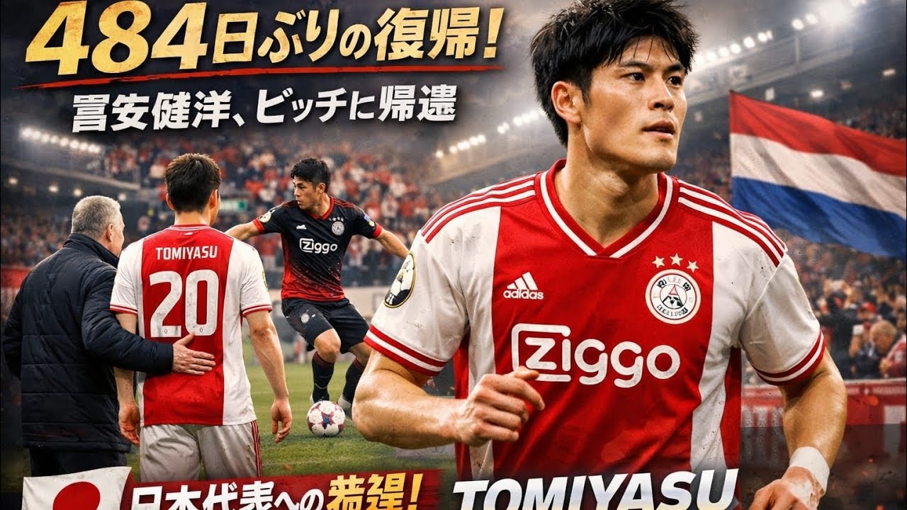 ⚡冨安健洋484日ぶり復帰！🔥アヤックスで完全リスタート⚽北中米W杯へ希望の光🌟