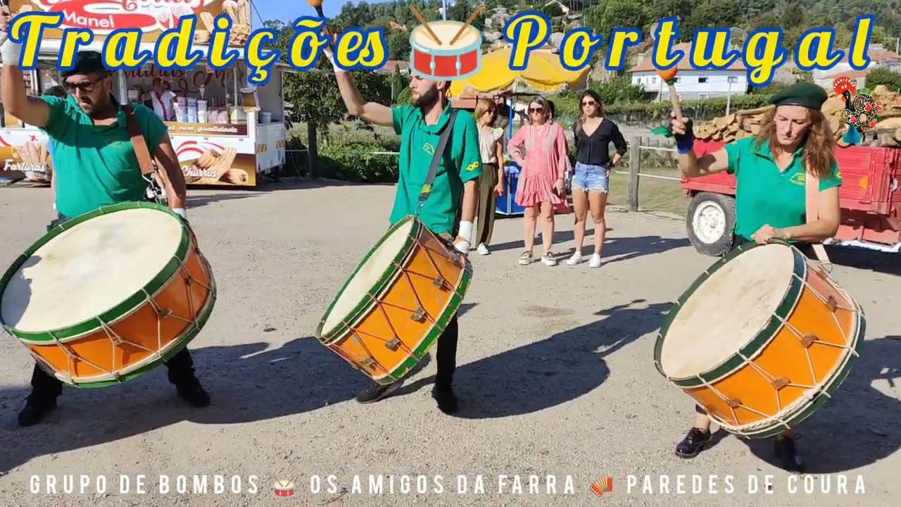 Grupo de Bombos 🥁Os Amigos da Farra 👍Paredes de Coura 🪗 Concertinas 🎉Festa 🙏Nossa Senhora do Amparo
