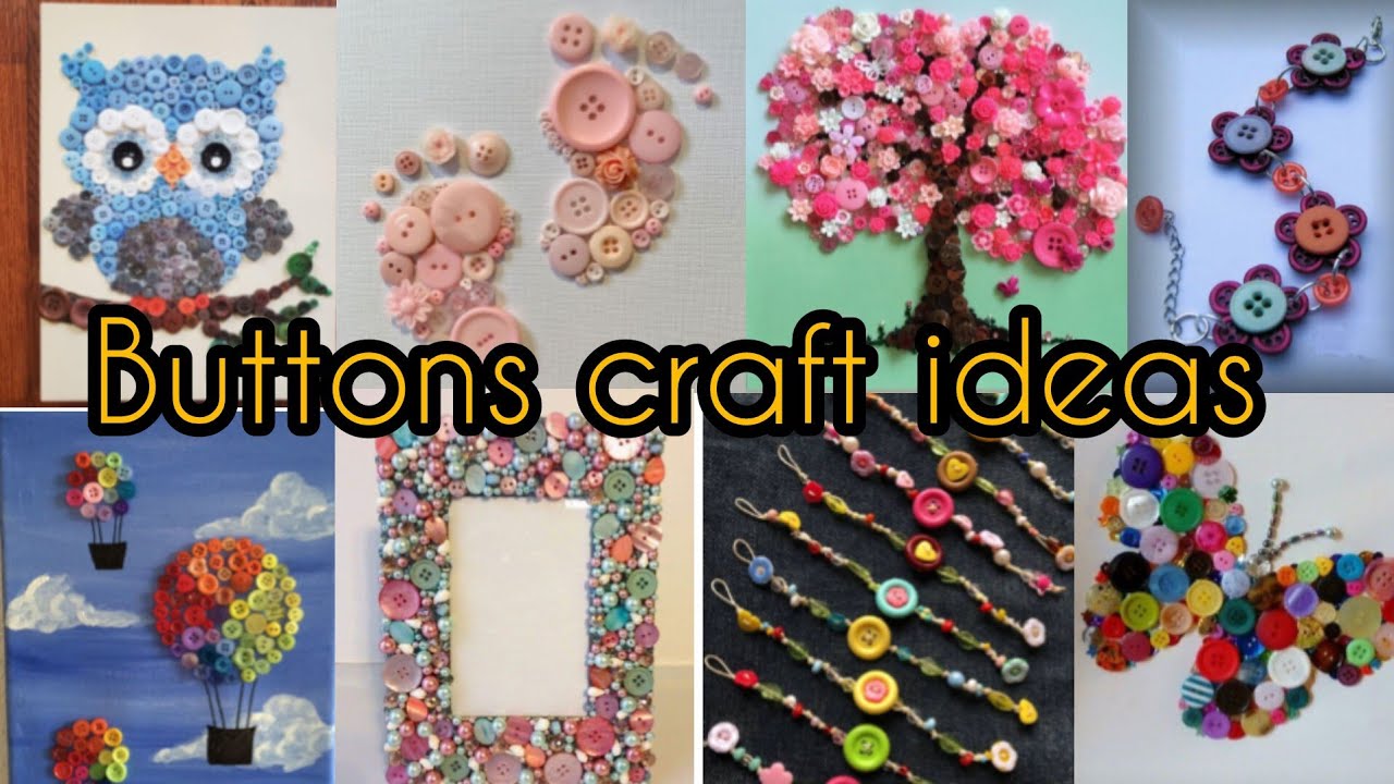 Buttons craft ideas #buttonscraft #beautiful #handmade