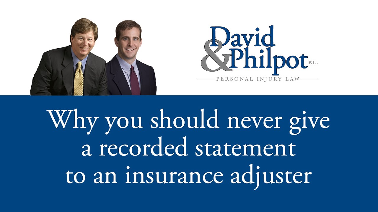 Why You Should Never Give A Recorded Statement to An Insurance Adjuster