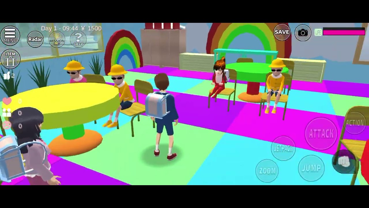 Tutorial sakura school simulator yuta mio dan baby celine disekolah upin ipin