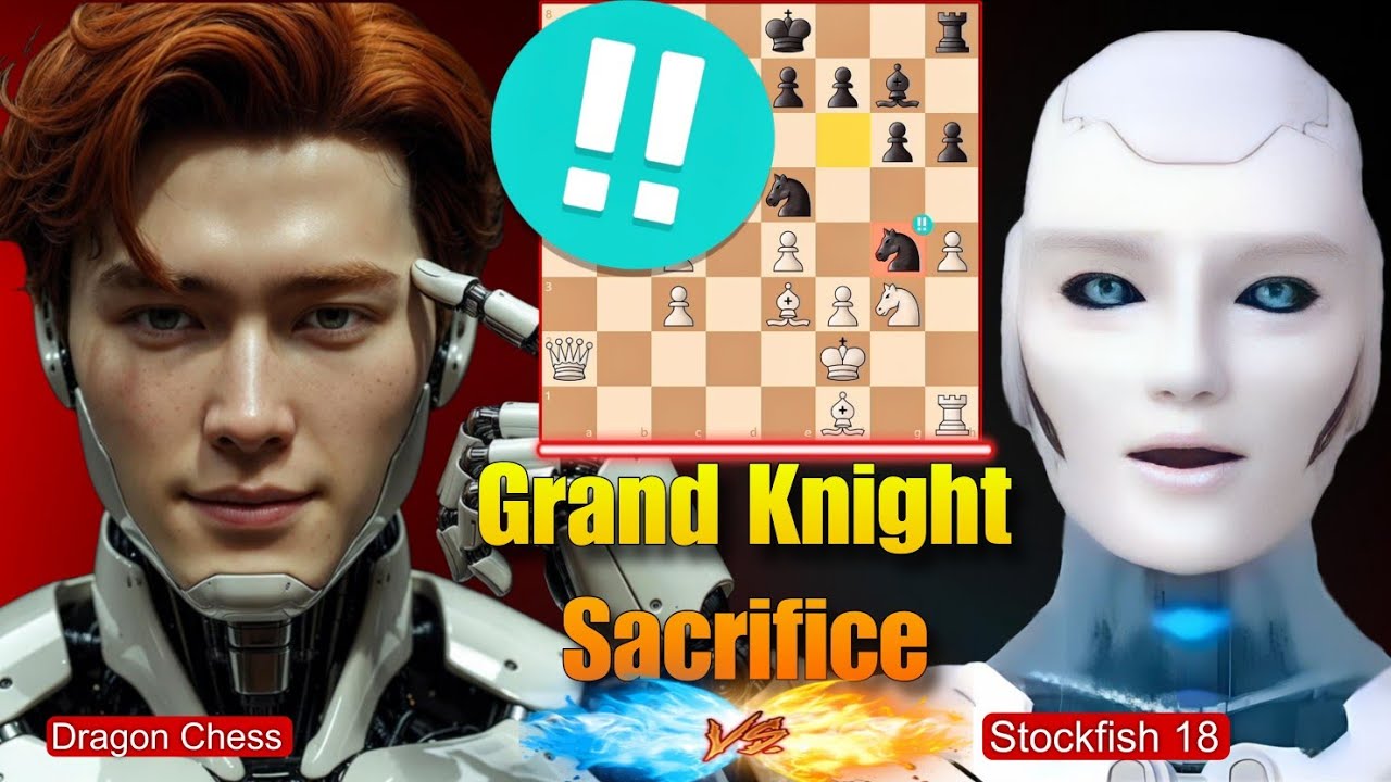 Stockfish 18 (4060 Elo) FACED A GRAND KNIGHT SACRIFICE By His Strongest Opponent Dragon Chess