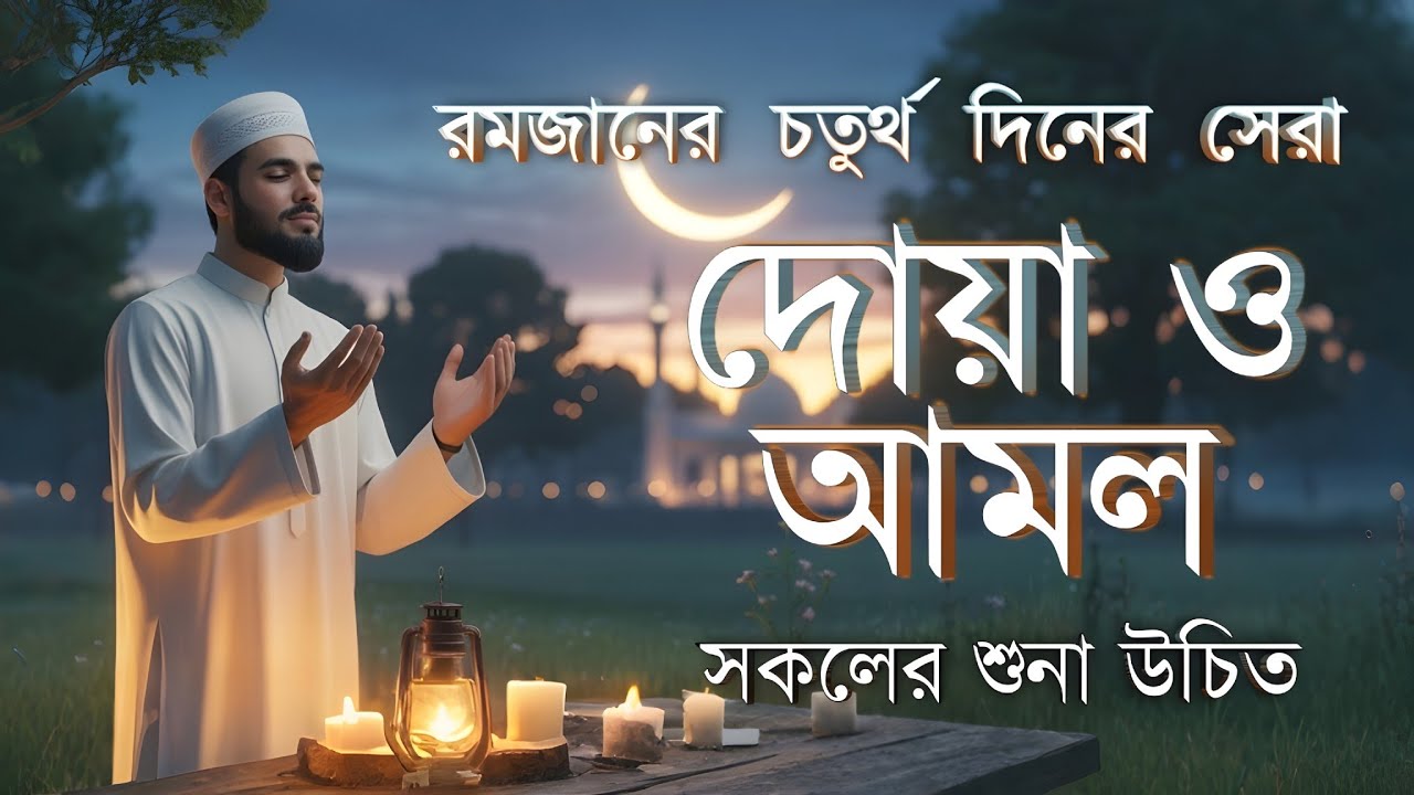 রমজানের ৪র্থ দিনের দোয়া | Ramadan 4th Day Dua Bangla | Special Dua By Alaa Aqel