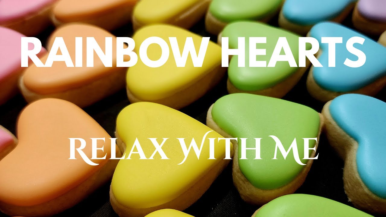 Relax With Me While I Decorate Mini Rainbow Hearts