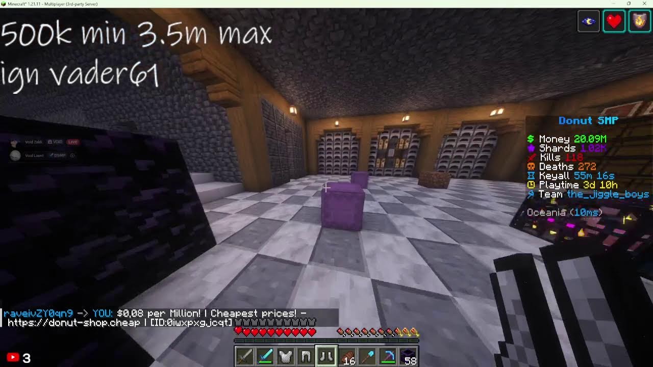 donut smp gambling raiding bases