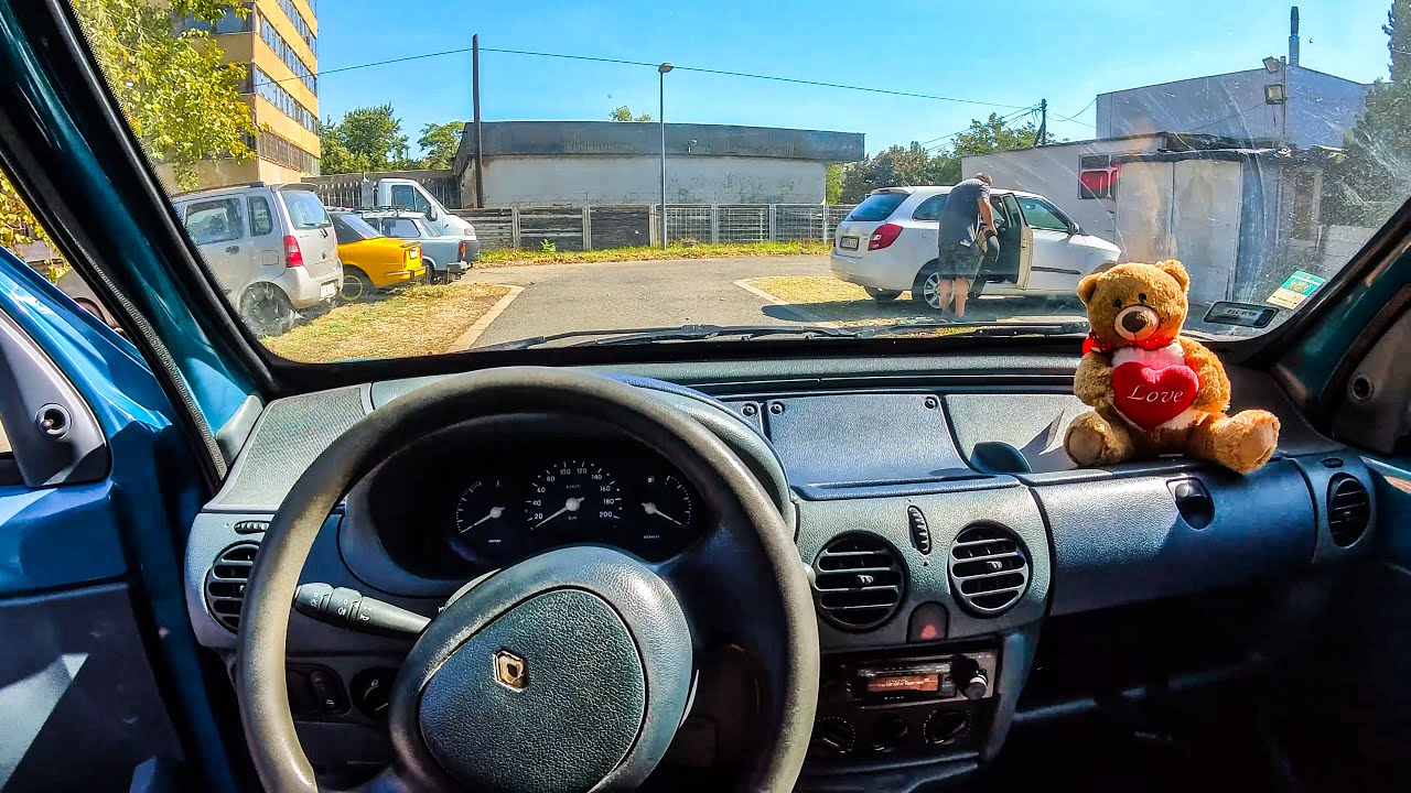 Renault Kangoo / 1999, 1.4 petrol, 205.000 km, 75 hp / POV test drive 4k