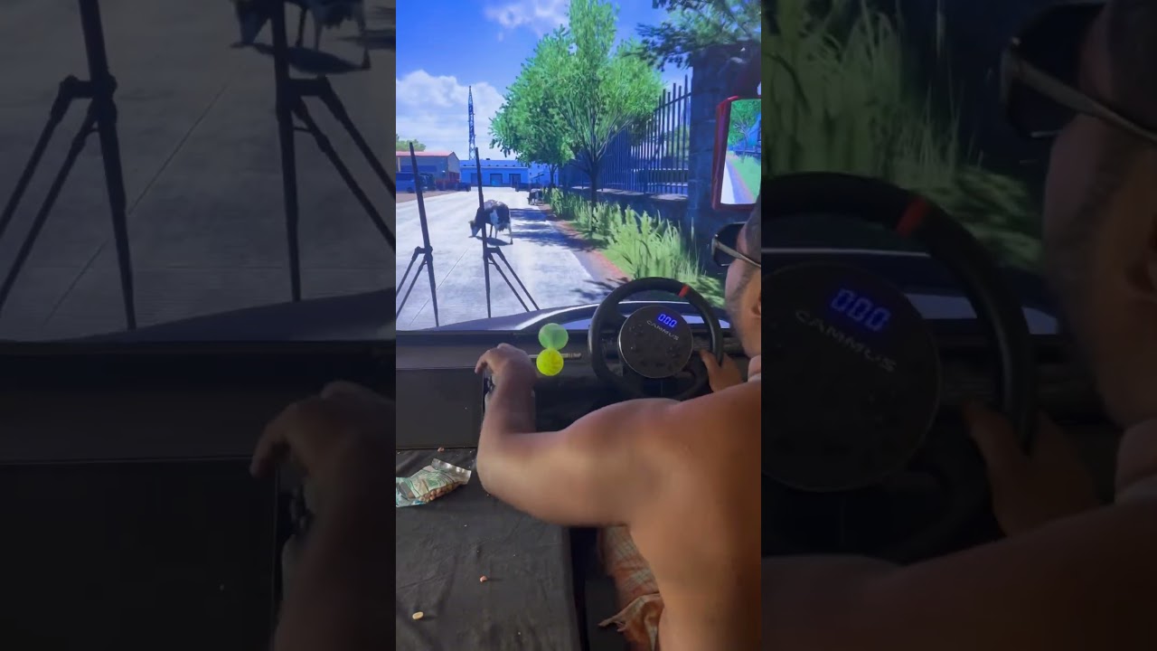 Cow road block driving #shorts #ets2 #busdriving #eurotrucksimulator2 #gta6 #universalgamestudio