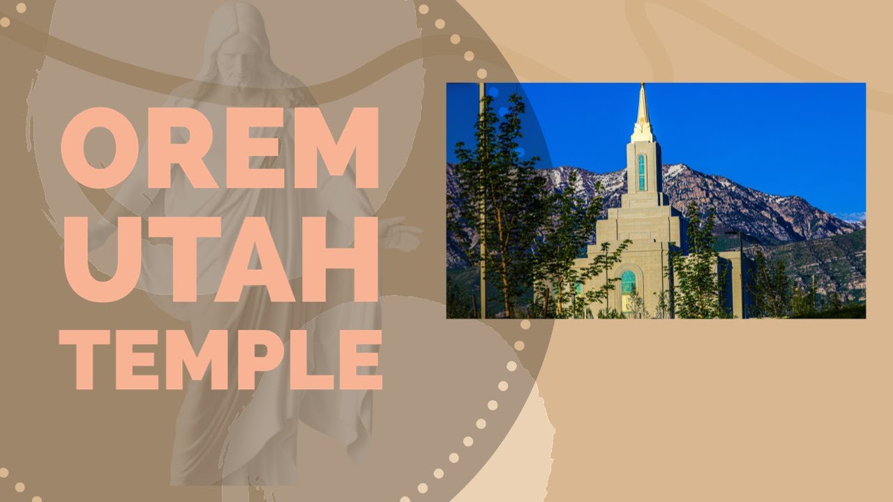 Orem Utah Temple on a spring day by drone on May 20, 2022
