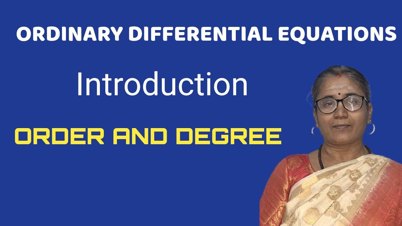 ODE-INTRODUCTON-ORDER AND DEGREE -UG TRB-PG TRB MATHS -ONLINE CLASSES-NEW BATCH #ugtrbmaths #ugtrb