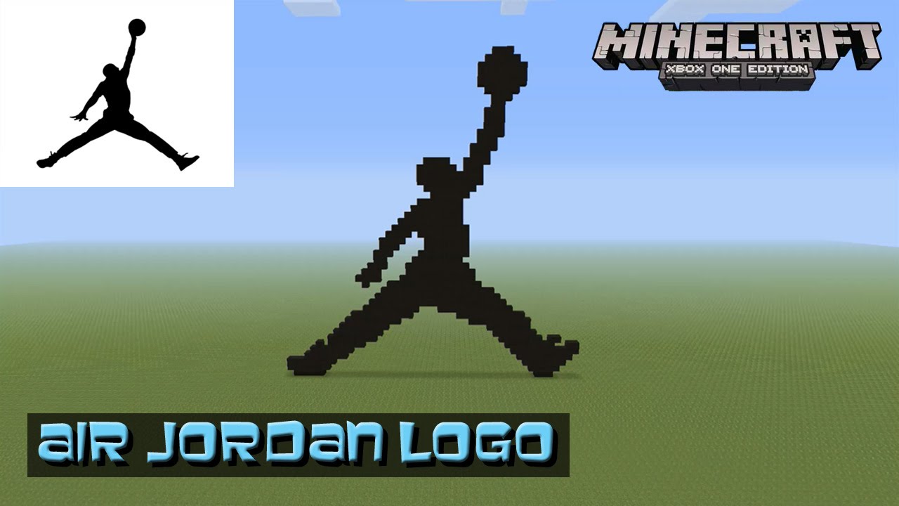 Minecraft: Pixel Art Tutorial and Showcase: Air Jordan Logo (Michael Jordan) (Jumpman)