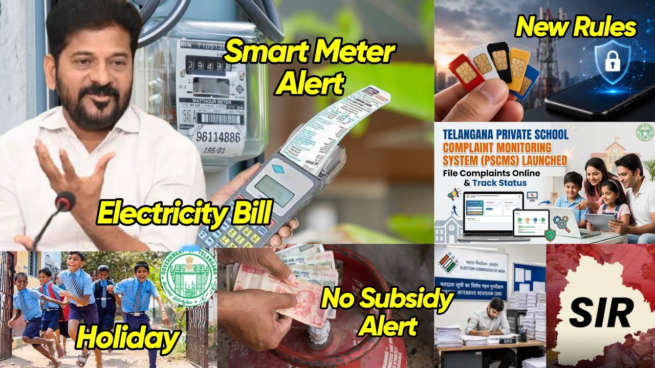 Smart Meters | School Holiday | Gas Subsidy | SIR Printing | Simcard Rules | E20 Petrol |  TATA Cars