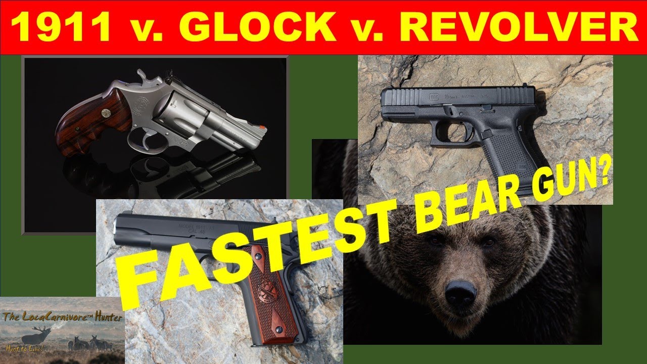 ЛУЧШЕЕ/САМОЕ БЫСТРОЕ ПИСТОЛЕТ BEAR? 1911 против GLOCK против РЕВОЛЬВЕРА