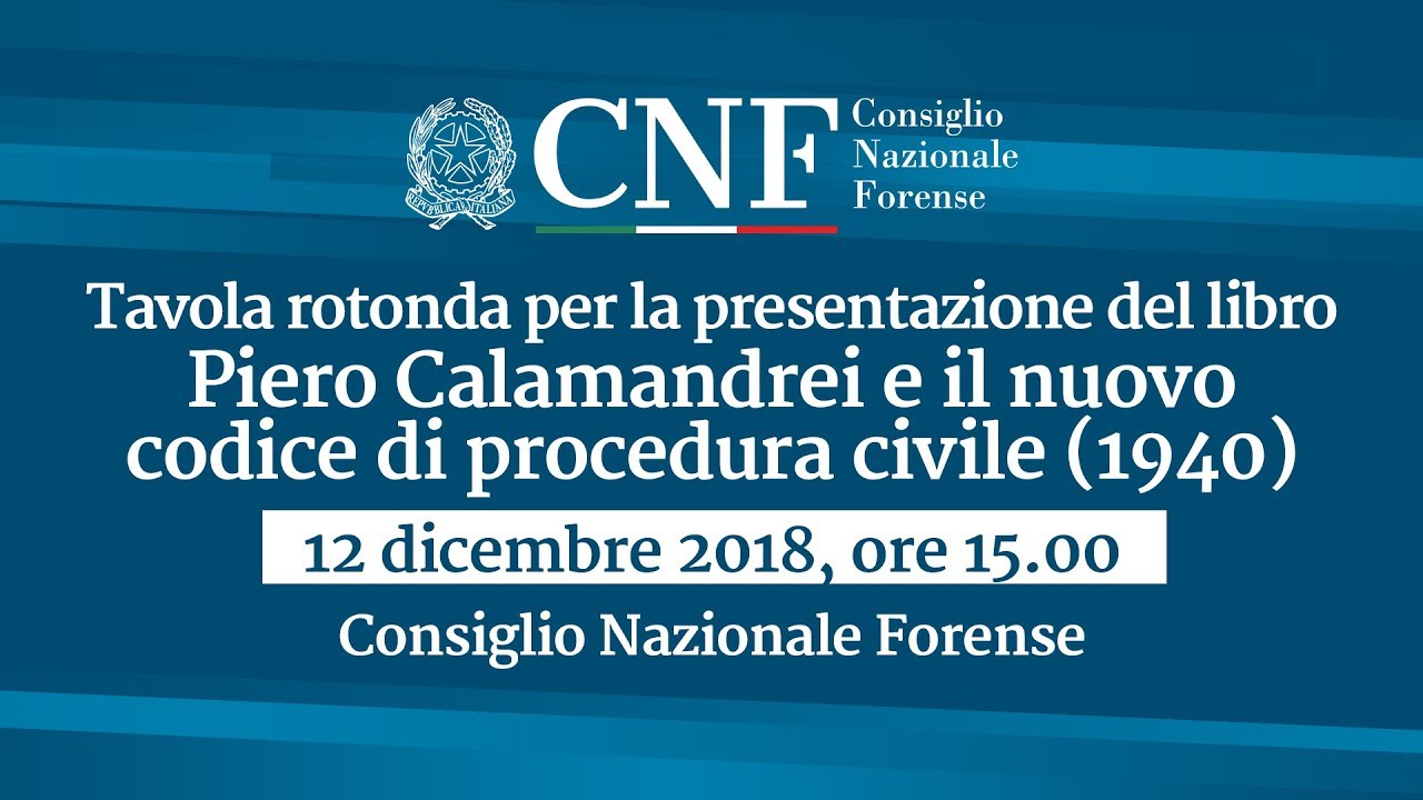 Piero Calamandrei e il nuovo codice di procedura civile (1940)