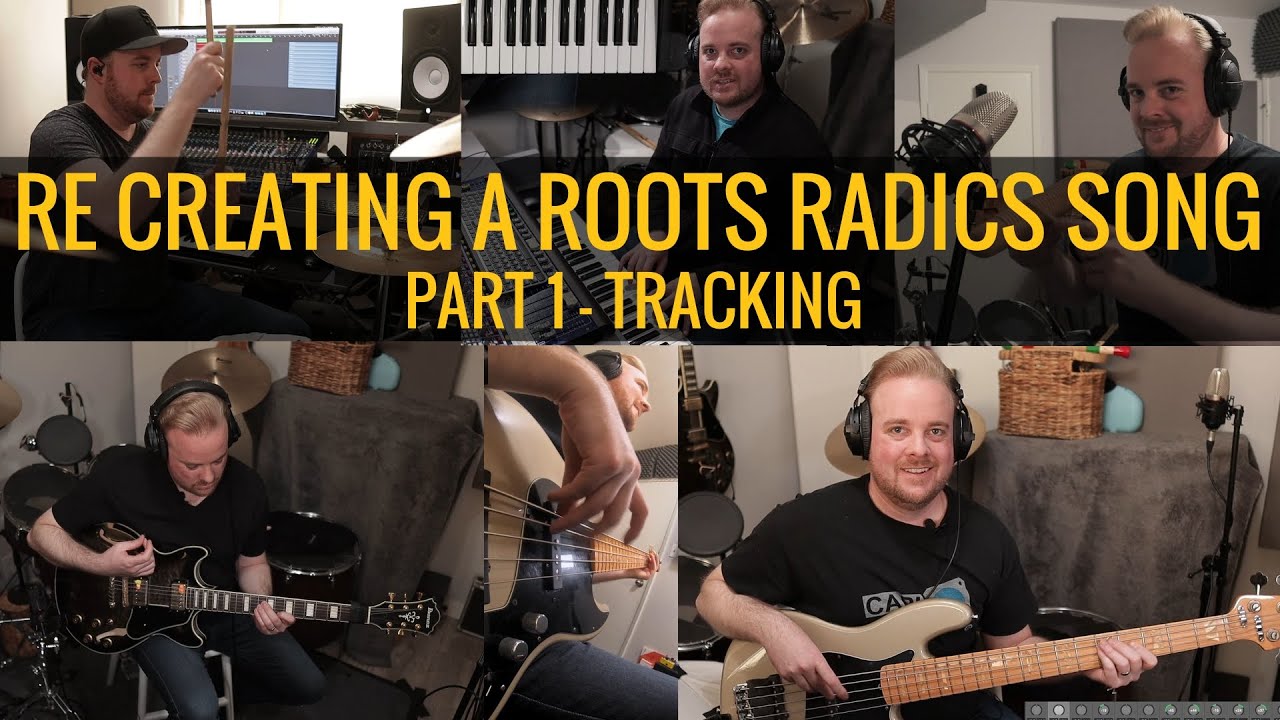 Recreating A ROOTS RADICS Song - Pt 1 - Tracking BIG SHIP Drums, Piano, Bass, Percussions, & Guitar