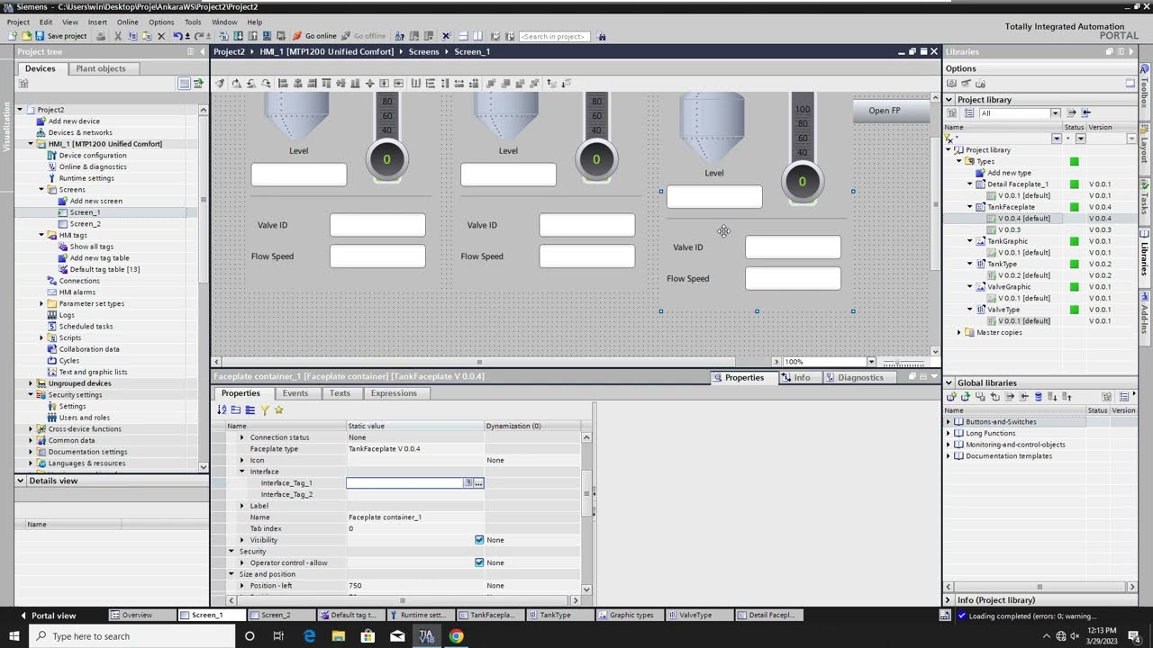 WinCC Unified Faceplate