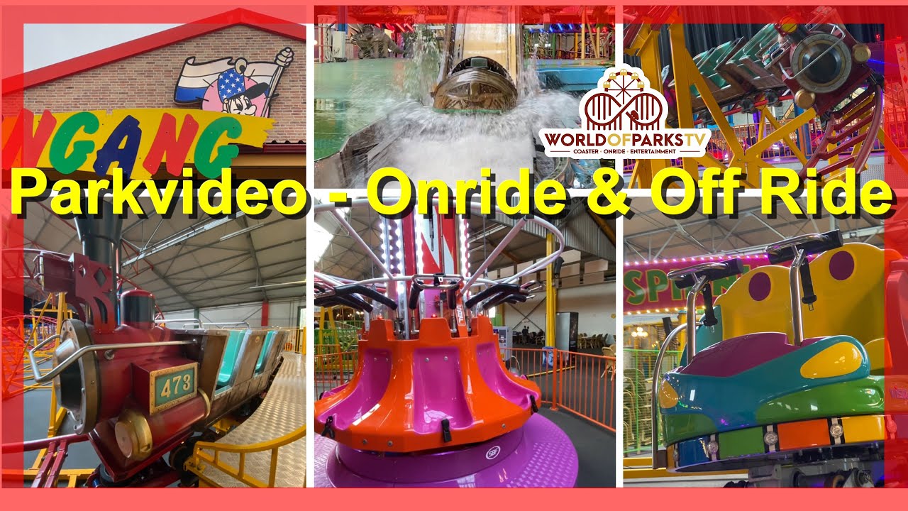 Kinderstad Heerlen 2021 (Parkvideo) Indoor Freizeitpark Niederlande mit Achterbahnen - Achtbaan POV