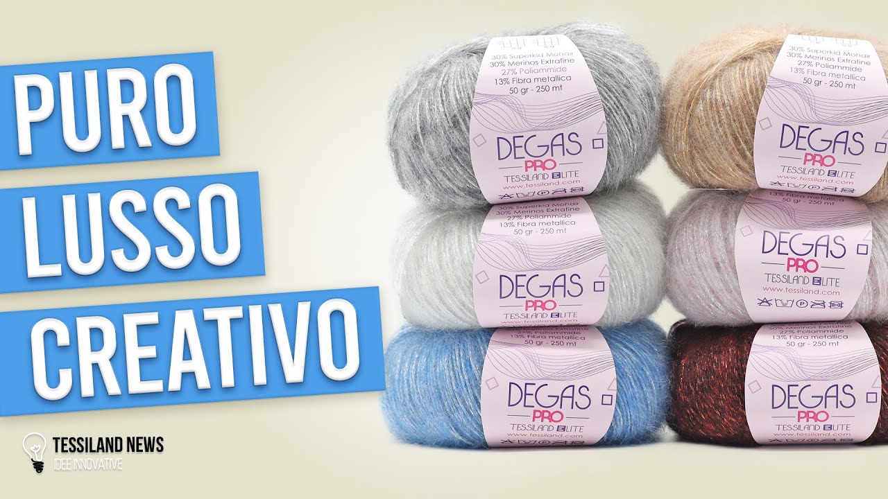 DEGAS PRO: Mohair + MERINOS + tocco METALLICO = Il filato che BRILLA! ✨ Soffice come nuvola