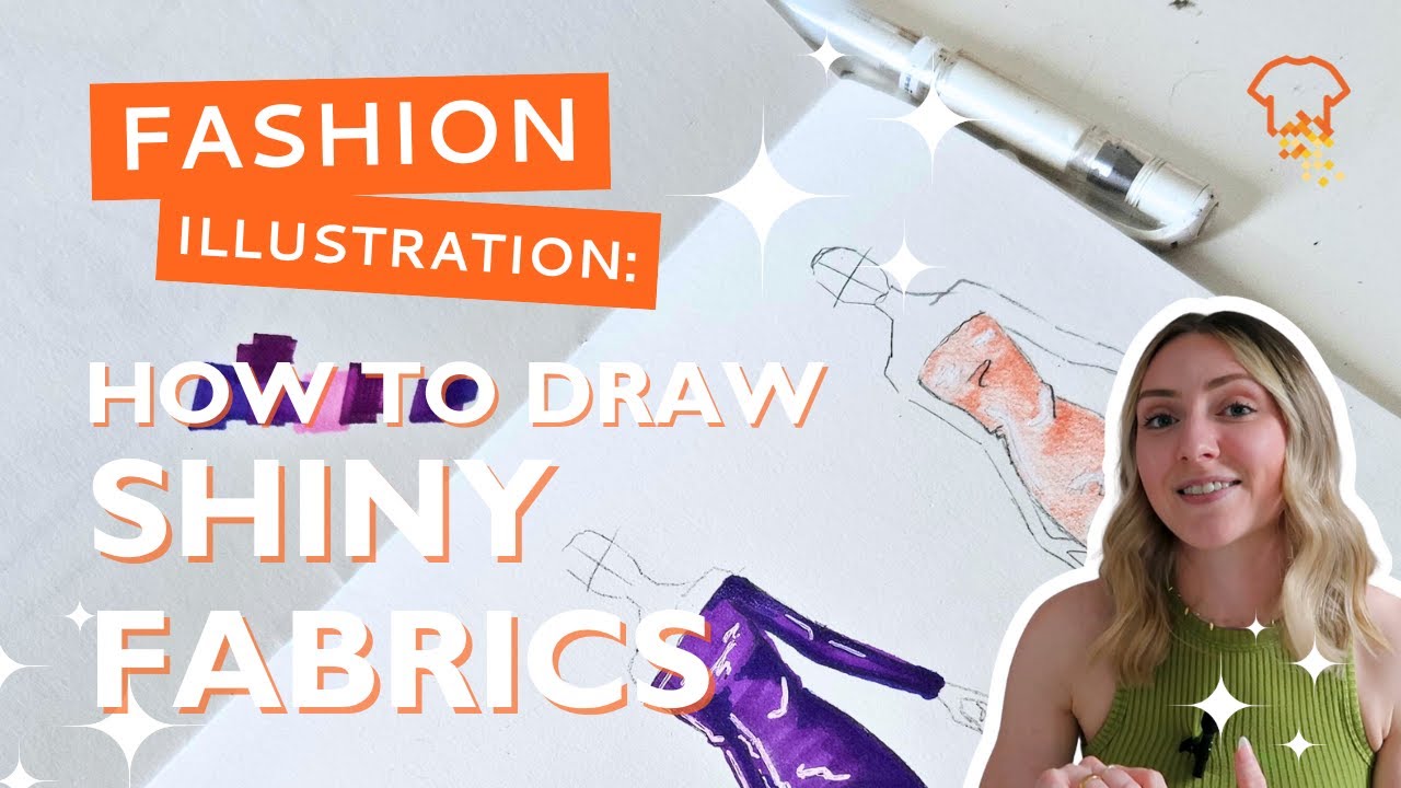 FASHION ILLUSTRATION | How to Draw Shiny Fabrics with Markers, Pens & Pencils | Silk, Leather, Satin
