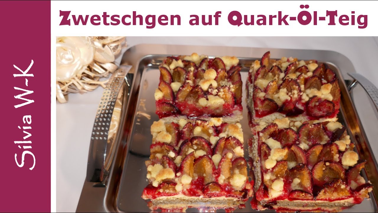 Zwetschgenkuchen mit  Quark-&Ouml;l-Teig / Streusel / Pflaumenkuchen / saftig
