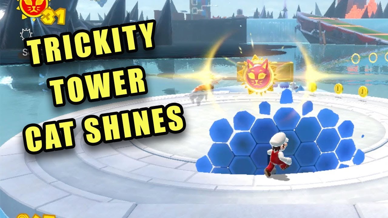 Super Mario 3D World + Bowser's Fury Trickity Tower walkthrough guide Cat Shines - 100% walkthrough