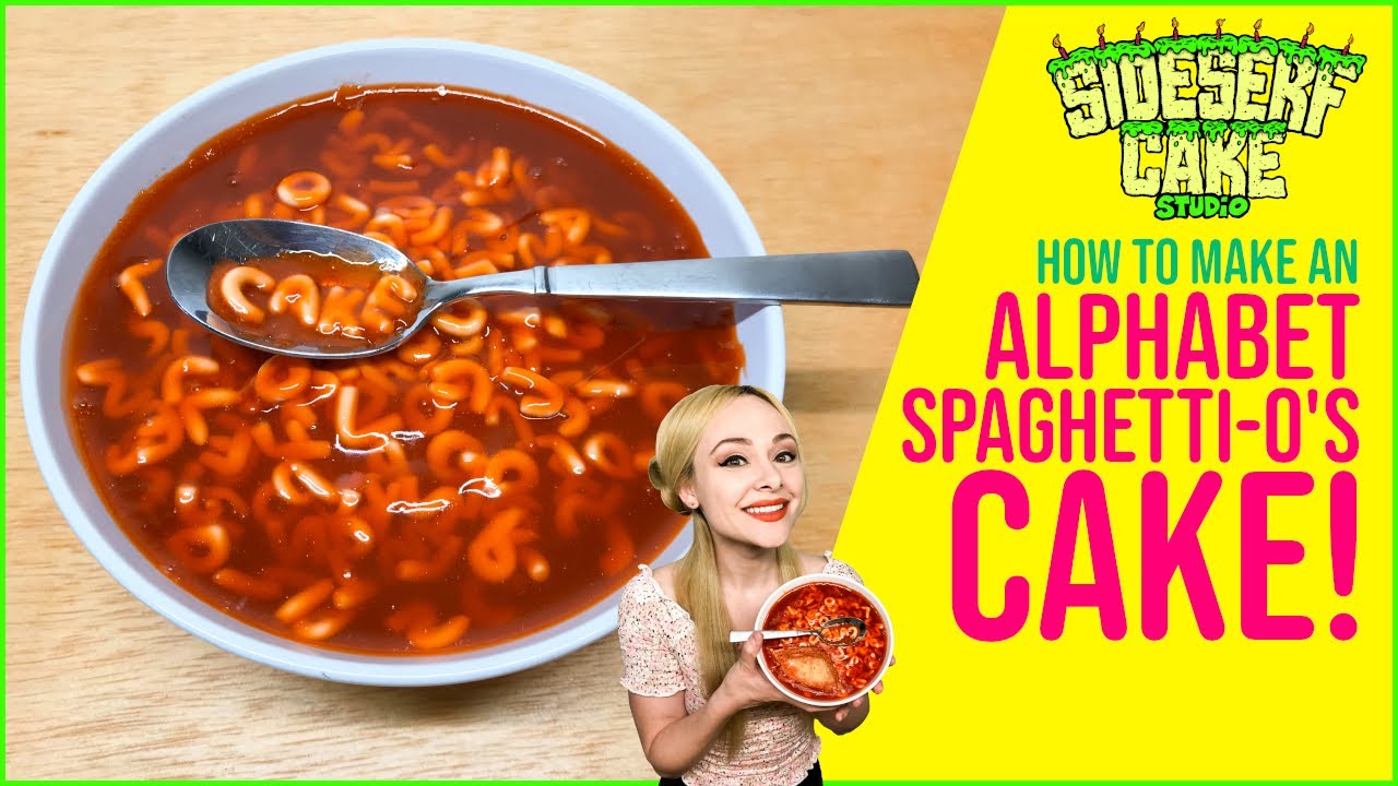 HOW TO MAKE AN ALPHABET SPAGHETTI O'S CAKE