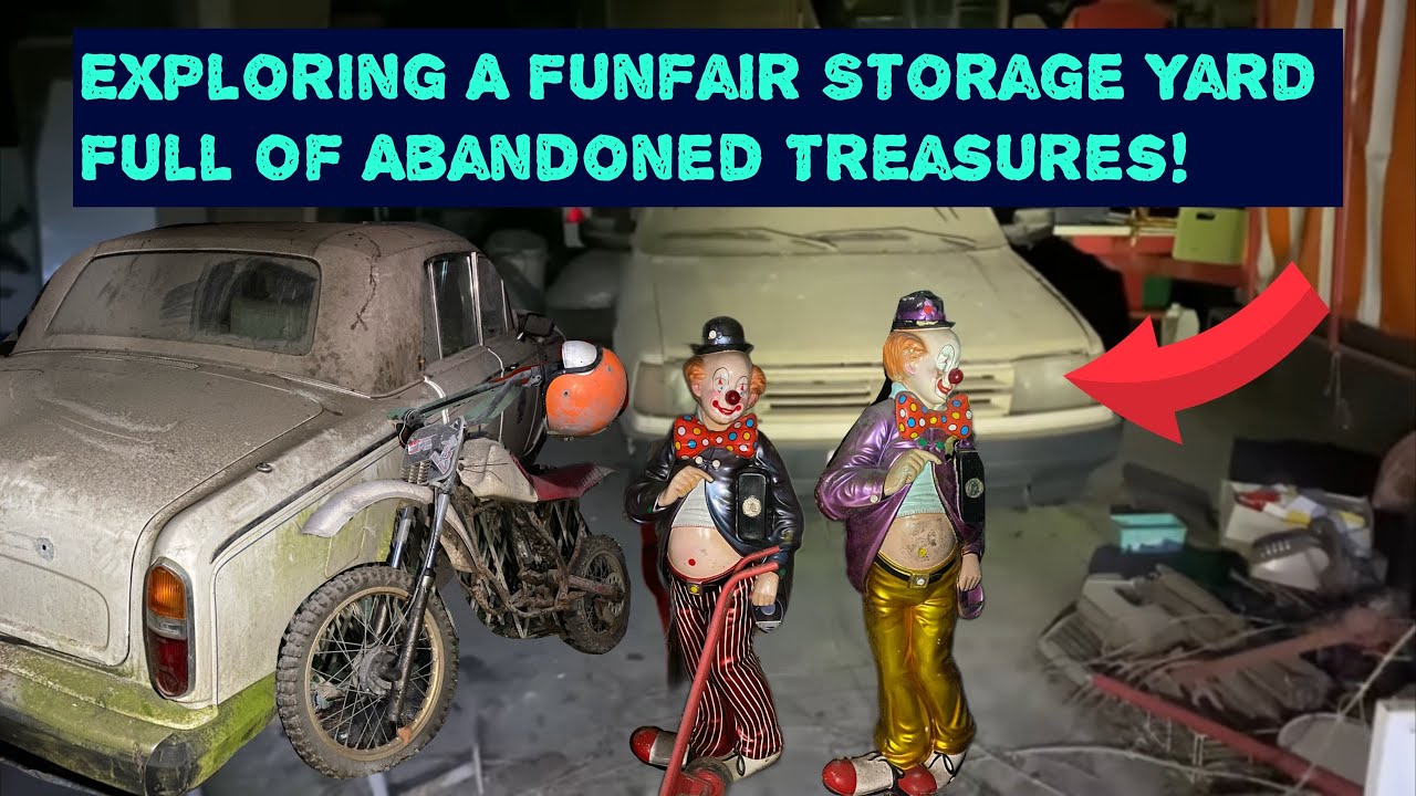 Exploring An Abandoned Fair Ground Storage Yard With Some Incredibly Rare Cars!