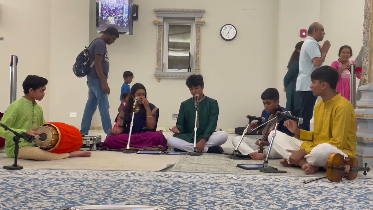 Kashyap Singing Vataapi Ganapatim  @ Aurora Balaji temple Shayanotsavam July 8-2023