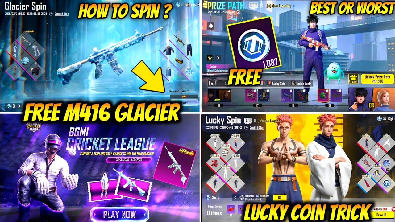 FREE M416 GLACIER SPIN AND PRIZE PATH IS HERE I HOW TO OPEN GLACIER LUCKY SPIN CRATE OPENING | M416 