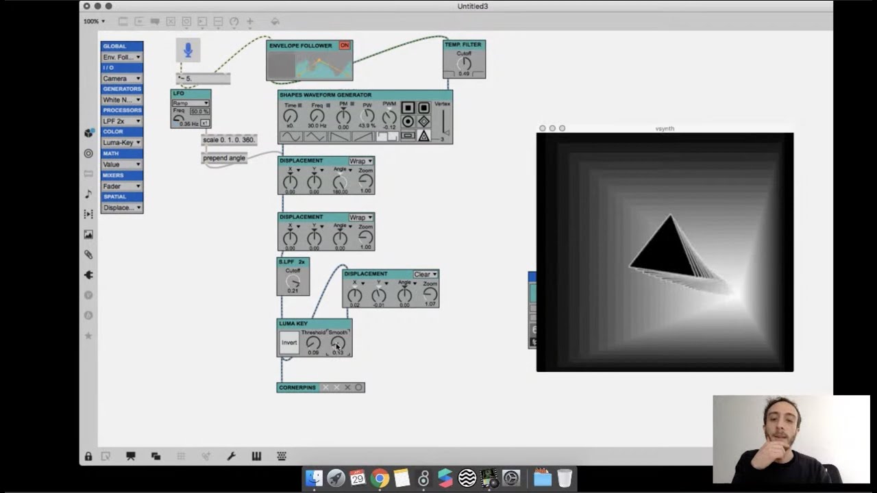 Video-synthesis with Vsynth for Max @MusicHackspace 2020