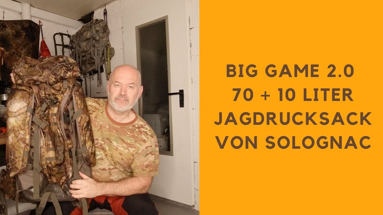 Der neue BIG GAME 2.0 70+10 Liter furtiv Jagdrucksack von Solognac - Produktvorstellung