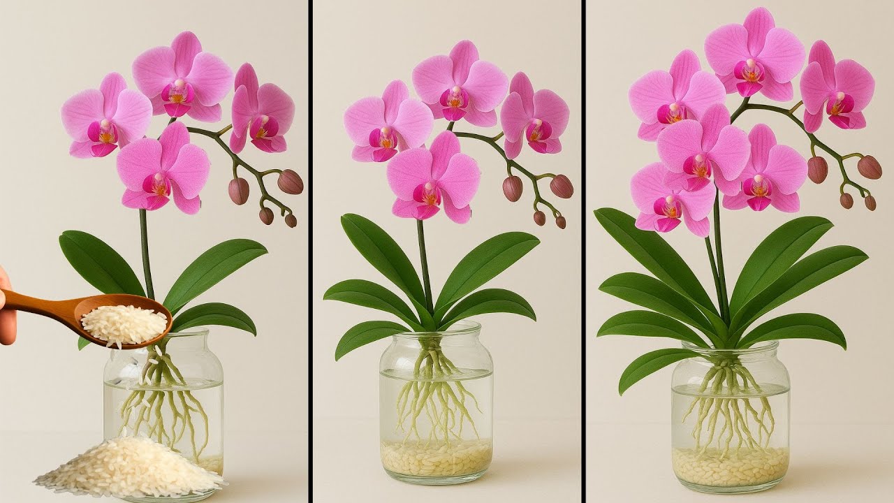 Just Rice! Orchids grow extremely fast and bloom year round