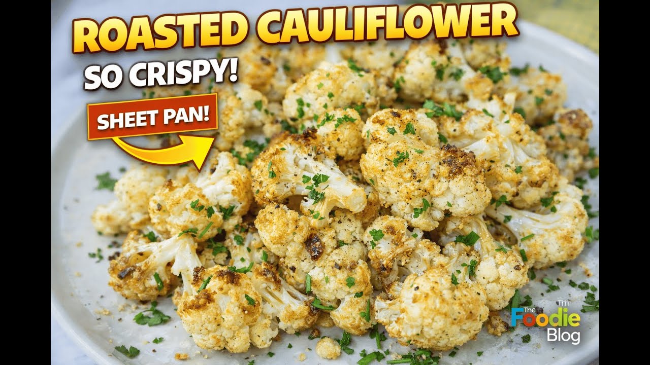 Crispy Roasted Cauliflower (BEST Sheet Pan Side!) 🥦🔥