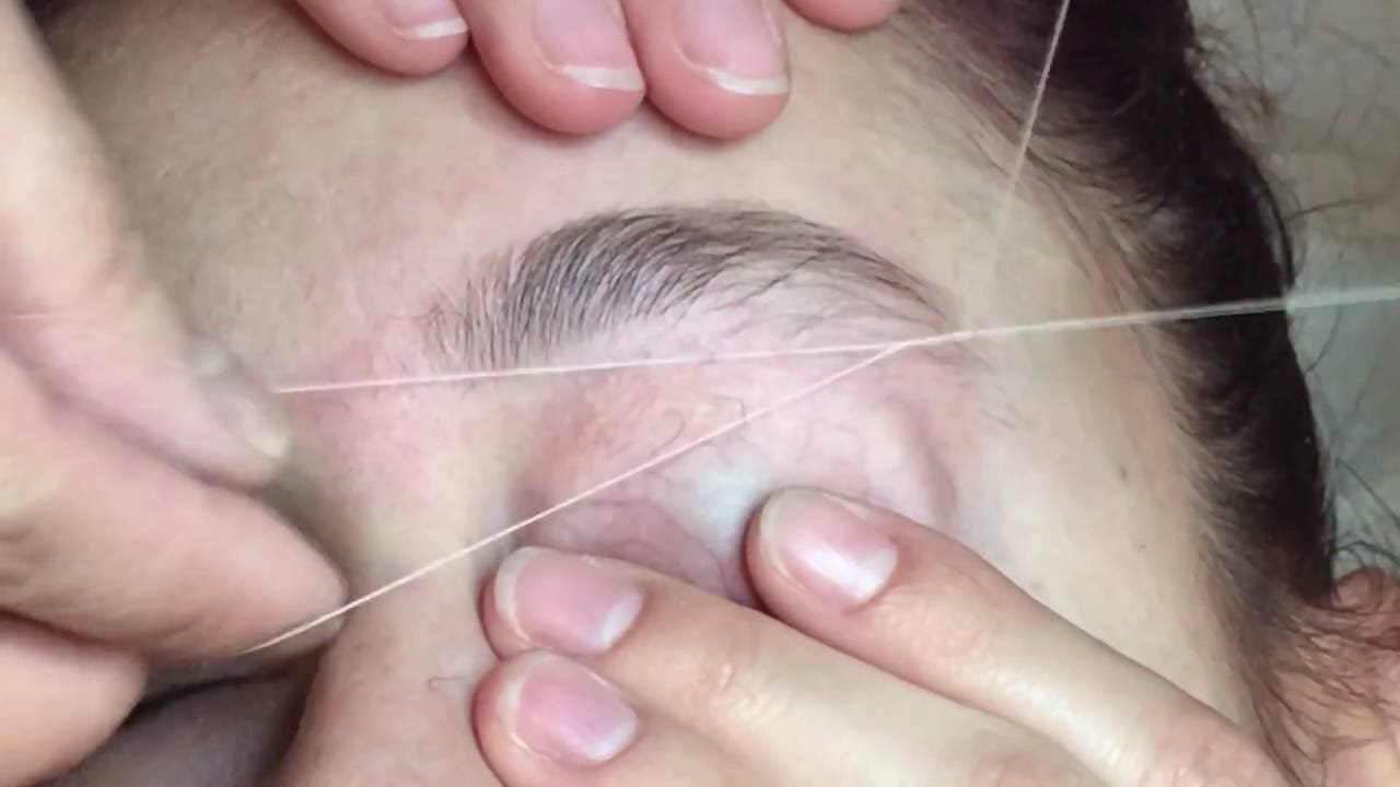 Eyebrow threading | thin , arch brows