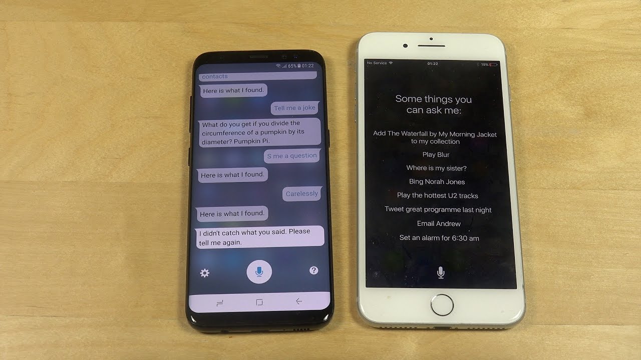 Samsung Galaxy S8 S-Voice vs. iPhone 7 Plus Siri - Math Calculations Speed Test!