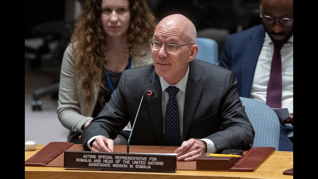 Acting UN Special Representative for Somalia James Swan briefs the Security Council on Somalia