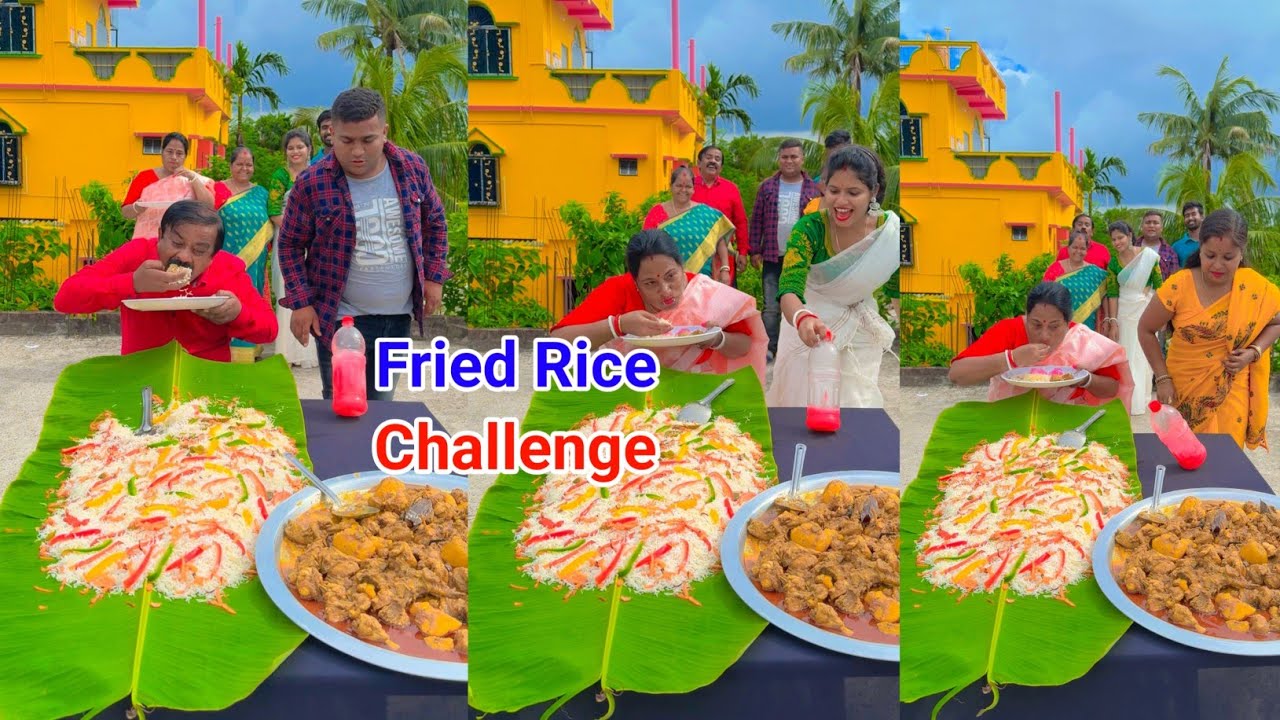Fried Rice And Spicy Chicken Curry Funny Challenge Video