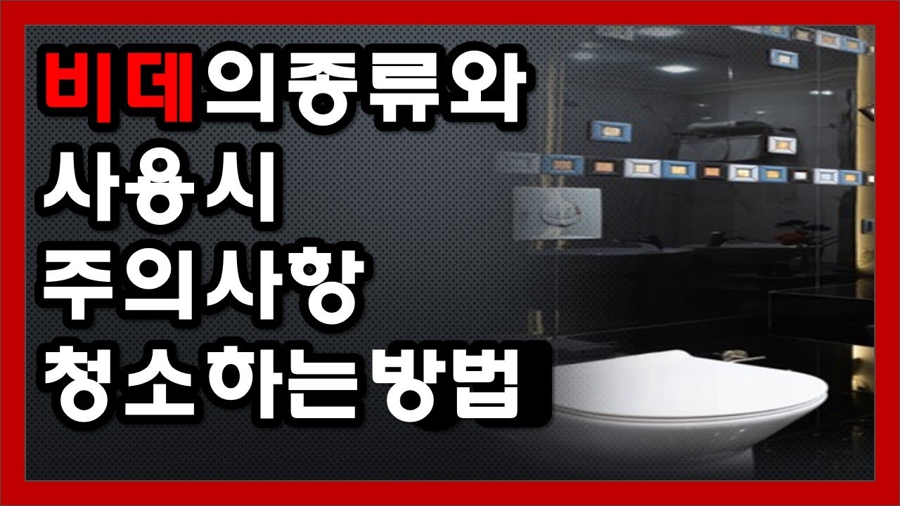 비데의 종류와 사용시 주의사항 과 청소 팁