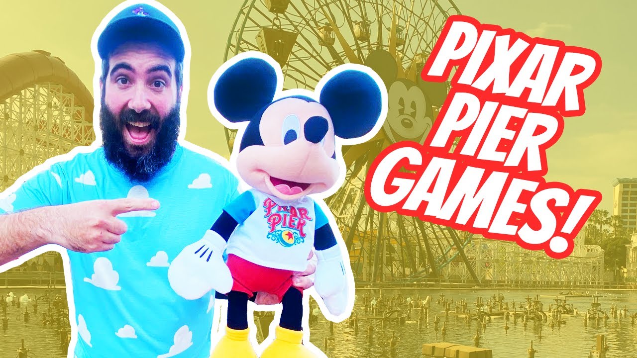 Карнавальные игры на пирсе Pixar в парке развлечений Disney California Adventure