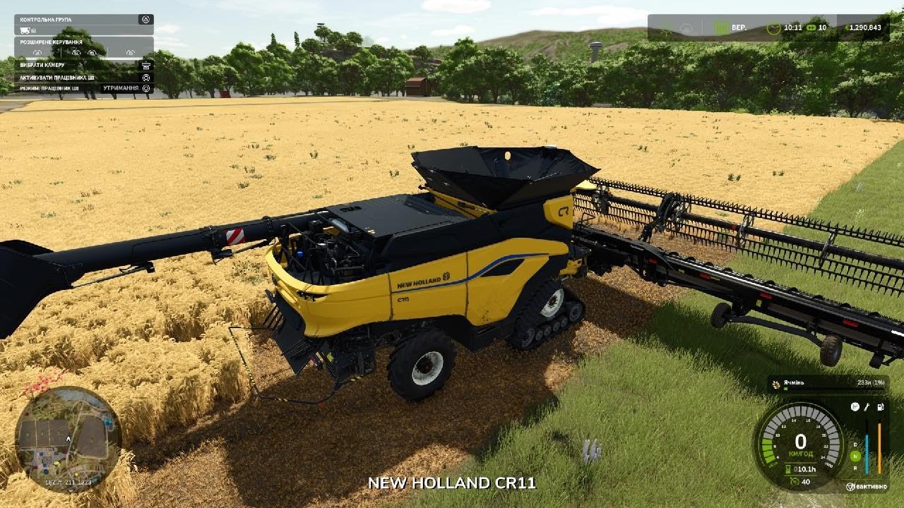 Збираю ячмінь комбайном на Farming Simulator 25