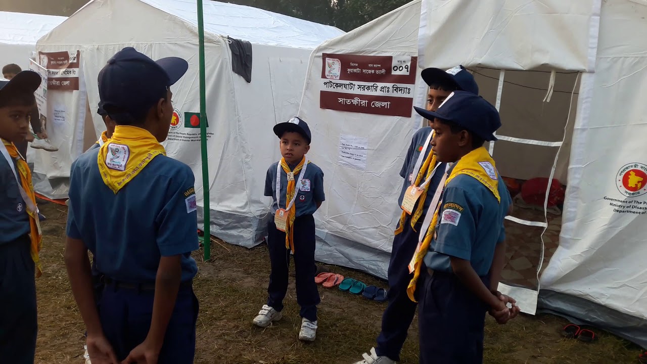 Little boy Alfi's cub scout  grand yell_9 th National Cub Camporee 2020_Mouchak_Gazipur.