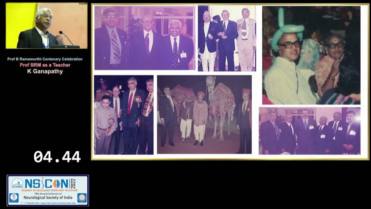 Tribute to a legend Prof B  Ramamurthi by Dr Ganapathy at the NSICON Dec 2022
